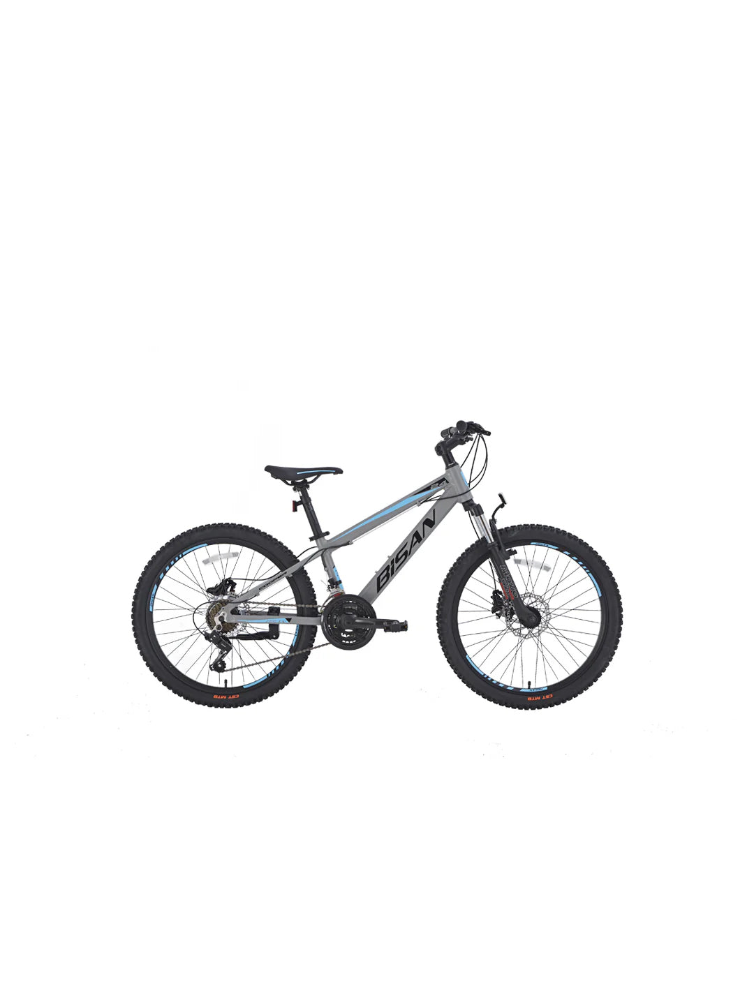 bisan fahrrad 24 zoll Cooper HD Kinderfahrrad 3x7 Gänge - Rauchblau / 30 cm / 24 LaB_prod Rahmenhöhe:45 CM ABUS Bordo 6000A/90 SH