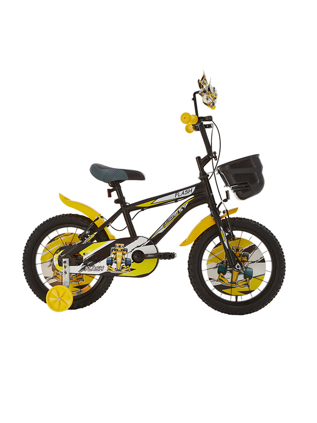 kinderfahrrad schwarz gelb FLASH 16'' BISAN KINDERFAHRRAD 1X1 GANG