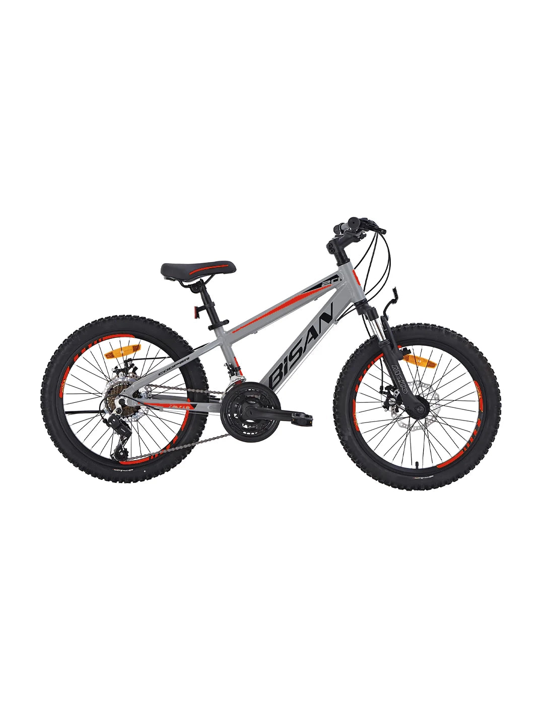 kinderfahrrad cooper MD Bisan 3x7 Gänge - Hellgrau/Rot / 30 cm / 24 Zoll Mounting System:Front to Back L-Track Focus Thron2 6.8 günstig BULLACC