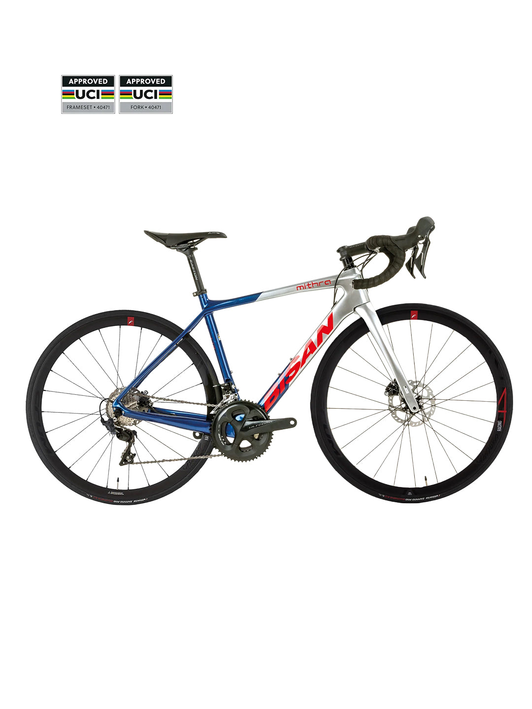 Mithra-Disc Ultegra Bisan Rennrad 2x11 Gang – Grau/Marineblau / 54 cm / 700c – Bisan Fahrrad
