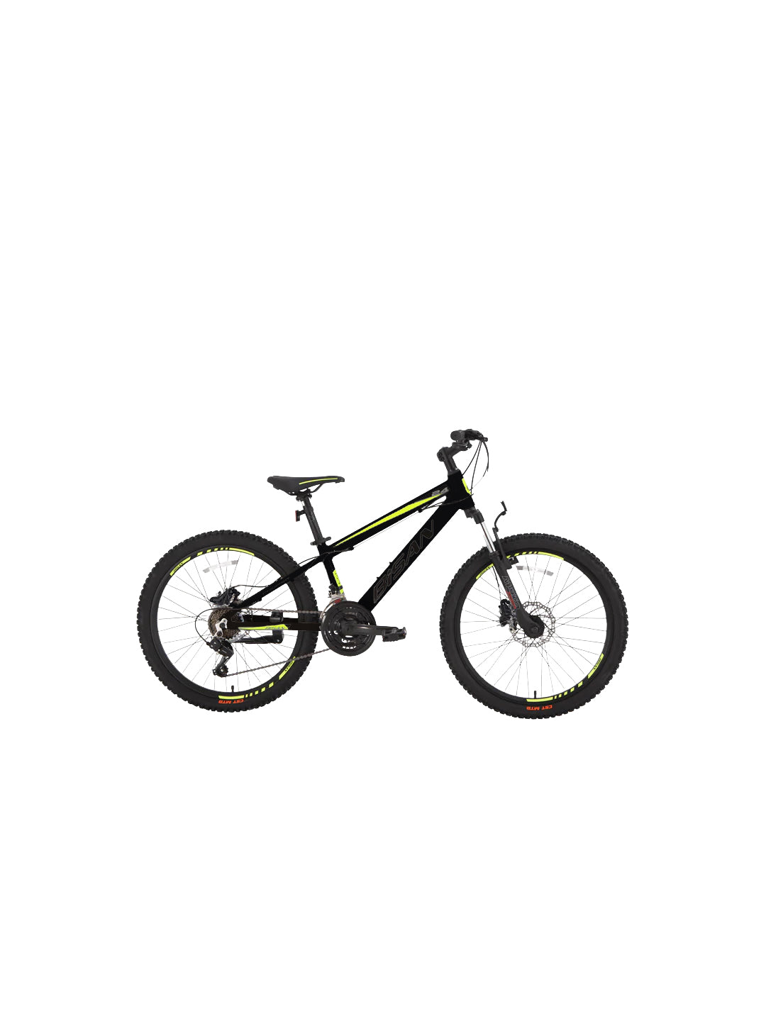 Cooper 24 HD Bisan Kinderfahrrad, 3x7 Gänge – Hellgrau-Blau / 30 cm / 24 Zoll – Bisan Fahrrad